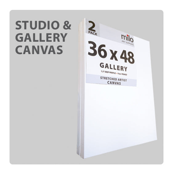 Milo Stretched Artist Canvas | 30x40 Inches | 4 Pack | 1.5 inch Thick Gallery Profile | 11 oz Primed Large Canvases for Painting Ready to Paint Art S