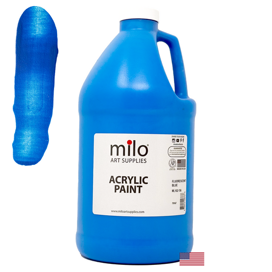 Milo Fluorescent Acrylic Paint 64 oz - Neon Blue