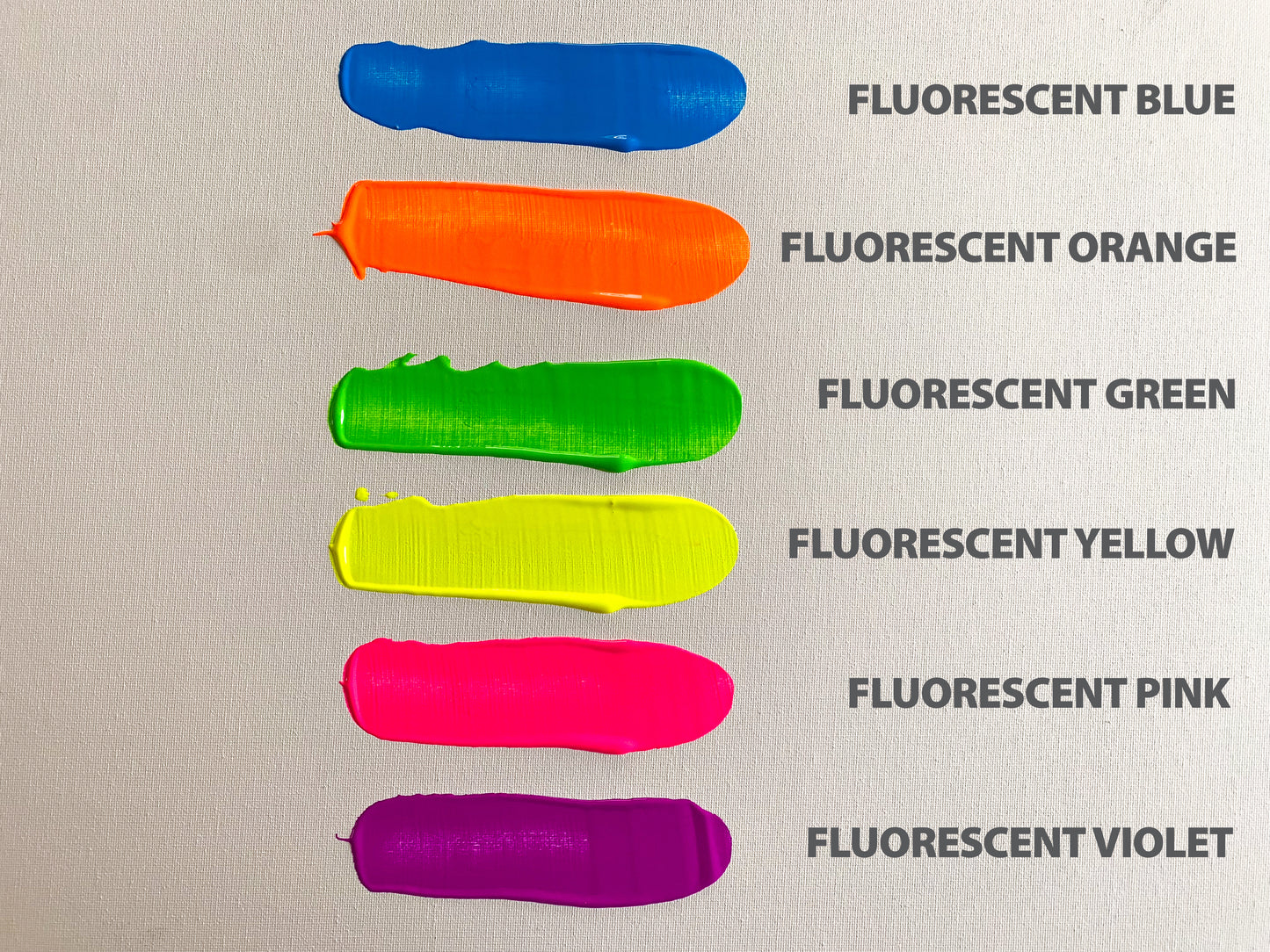 Milo Fluorescent Acrylic Paint 16 oz Bottles Set of 6