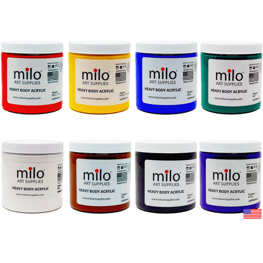 Milo Heavy Body Acrylic Paint Set of 8