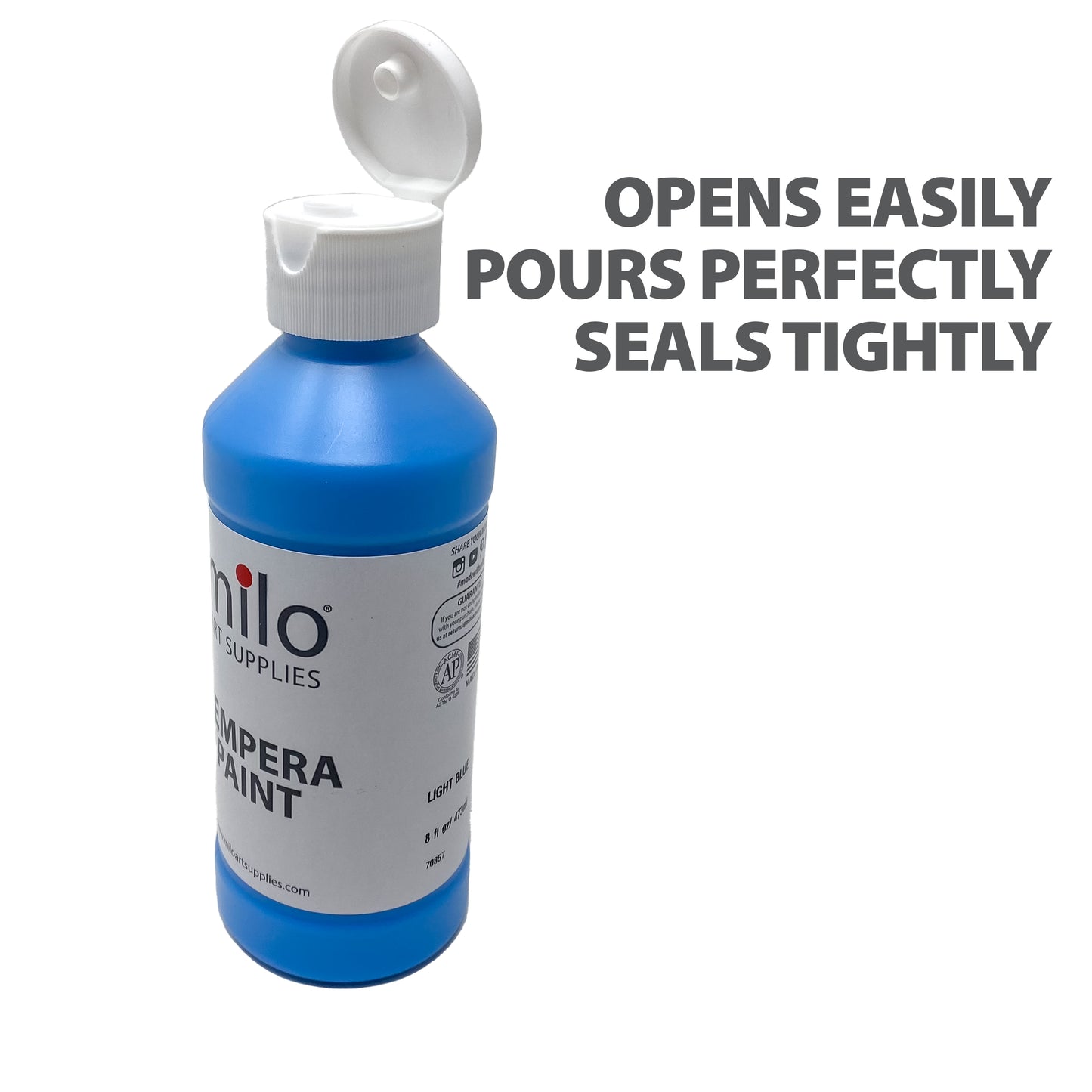 Milo Tempera Paint 8 oz Bottles Set of 12