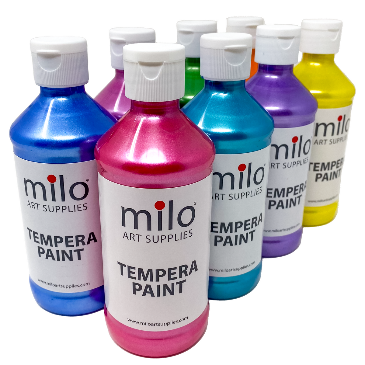 Scola Readymix Water Based Tempera Paint, 12 Assorted Bright Colours
