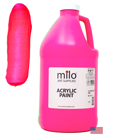 Milo Fluorescent Acrylic Paint 64 oz - Neon Pink