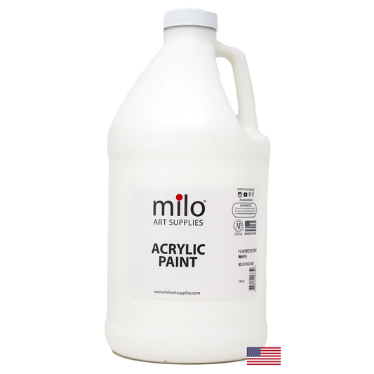 Milo Fluorescent Acrylic Paint 64 oz - Neon White