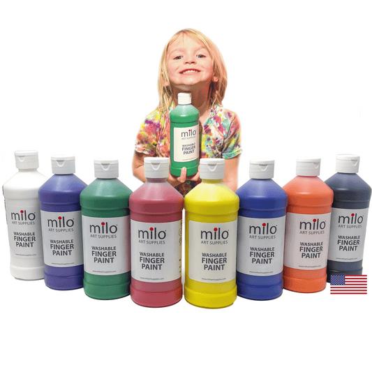 Milo Finger Paint 16 oz Bottles Set of 8