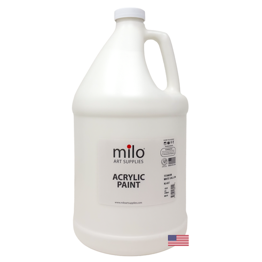 Milo Titanium White Acrylic Paint 128 oz (Gallon)