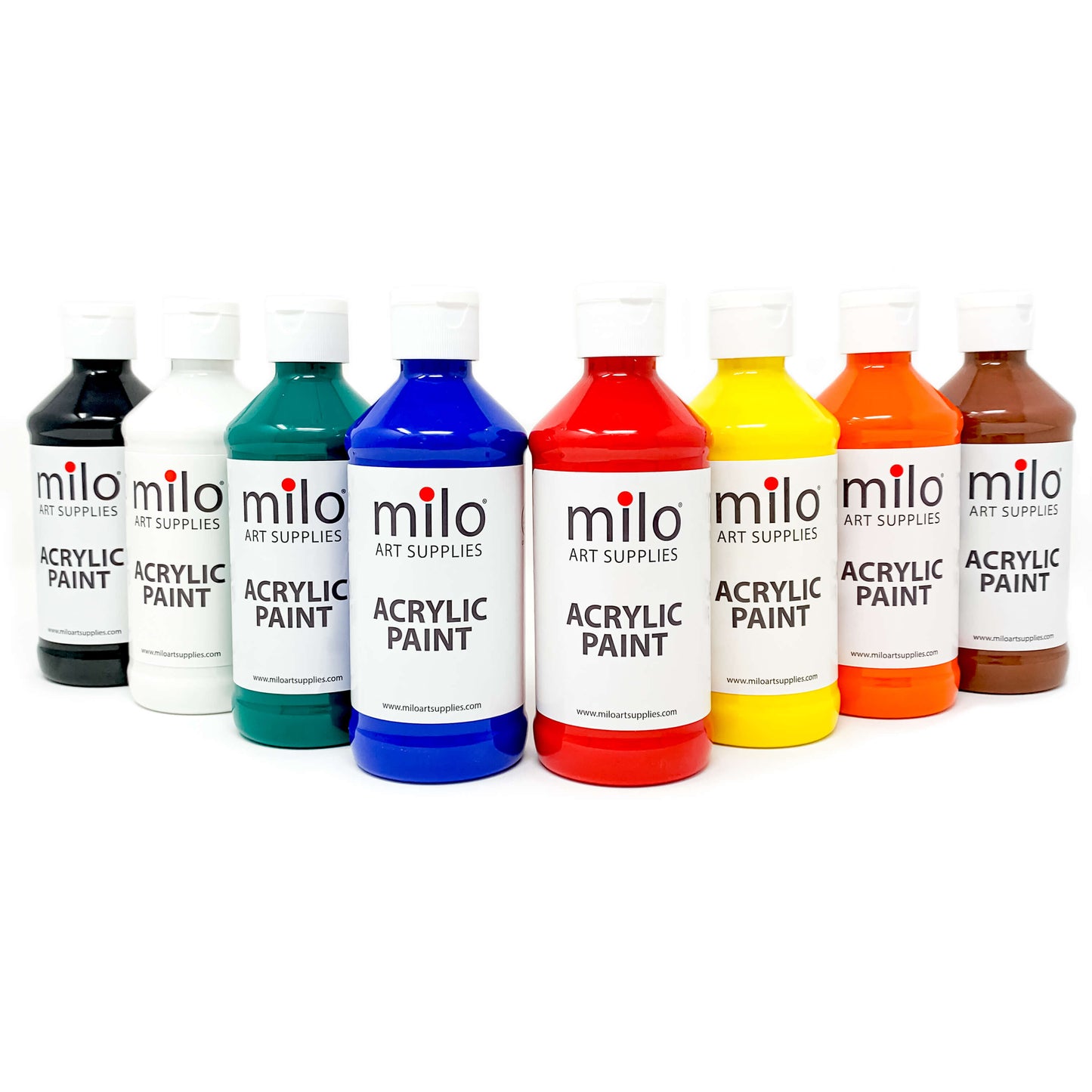 Milo Acrylic Paint 8 oz Bottles Set of 8