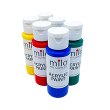 Load image into Gallery viewer, Milo Acrylic Paint 2 oz Bottles Set of 6