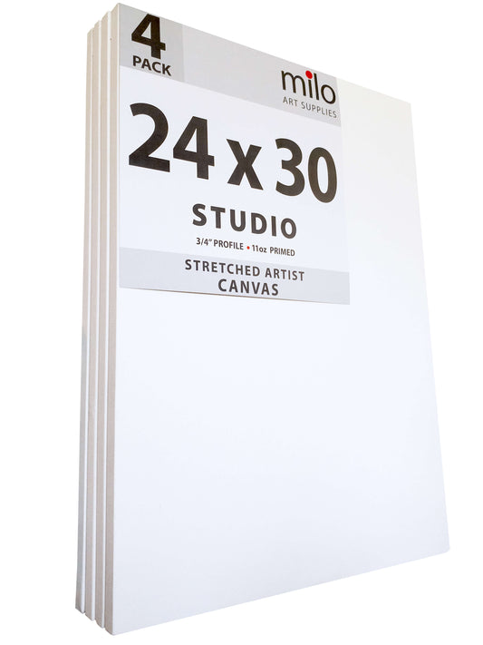 24 x 30" Stretched Canvas | Pack of 4 | ¾” inch Profile