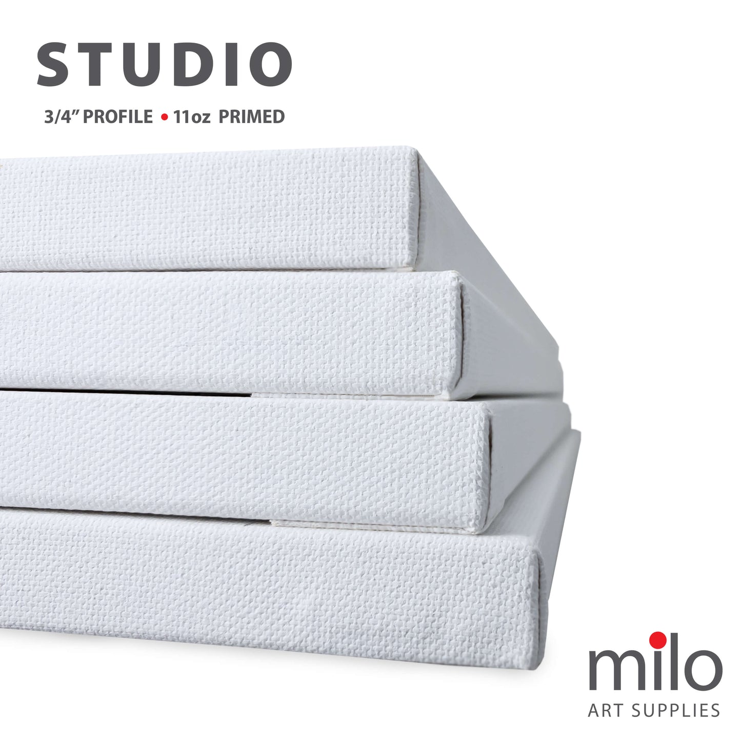 30 x 40" Stretched Canvas | Pack of 4 | ¾” inch Profile