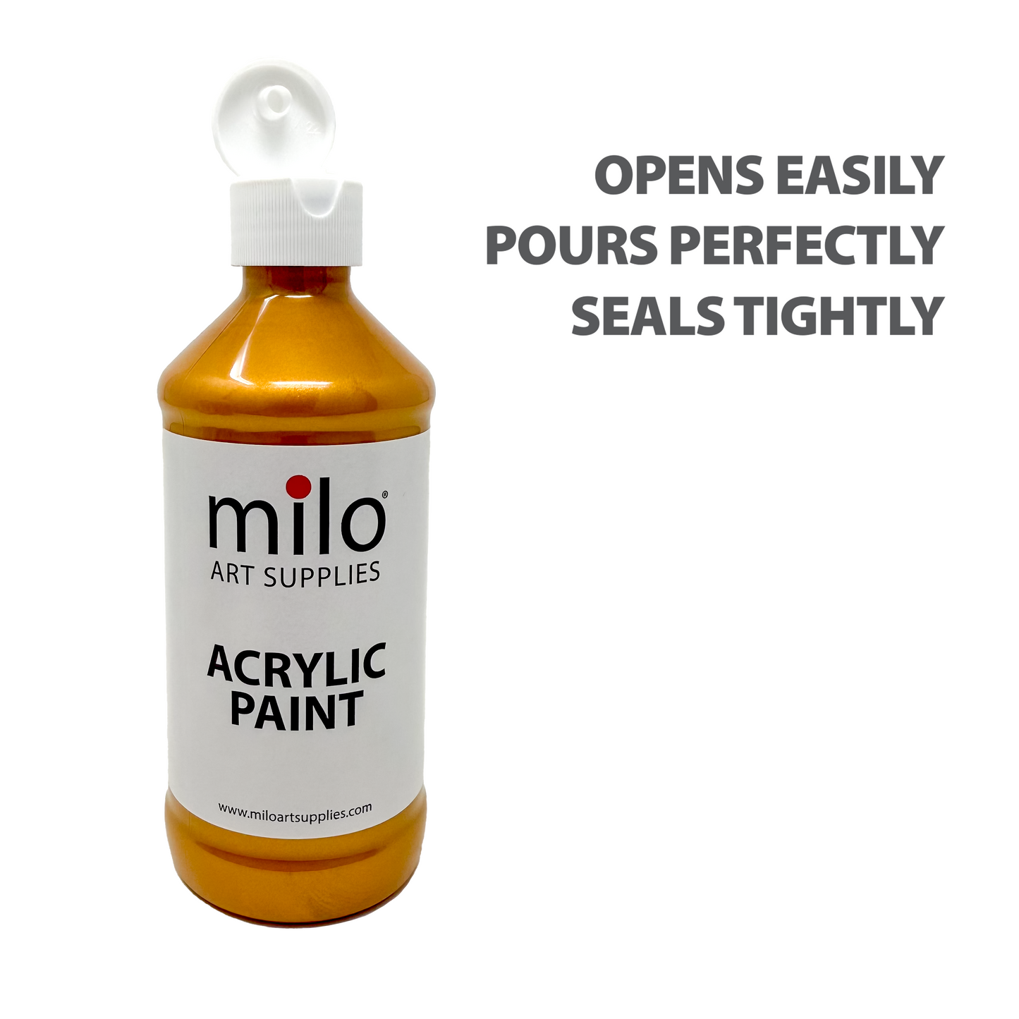 Milo Metallic Acrylic Paint 8 oz Bottles Set of 6