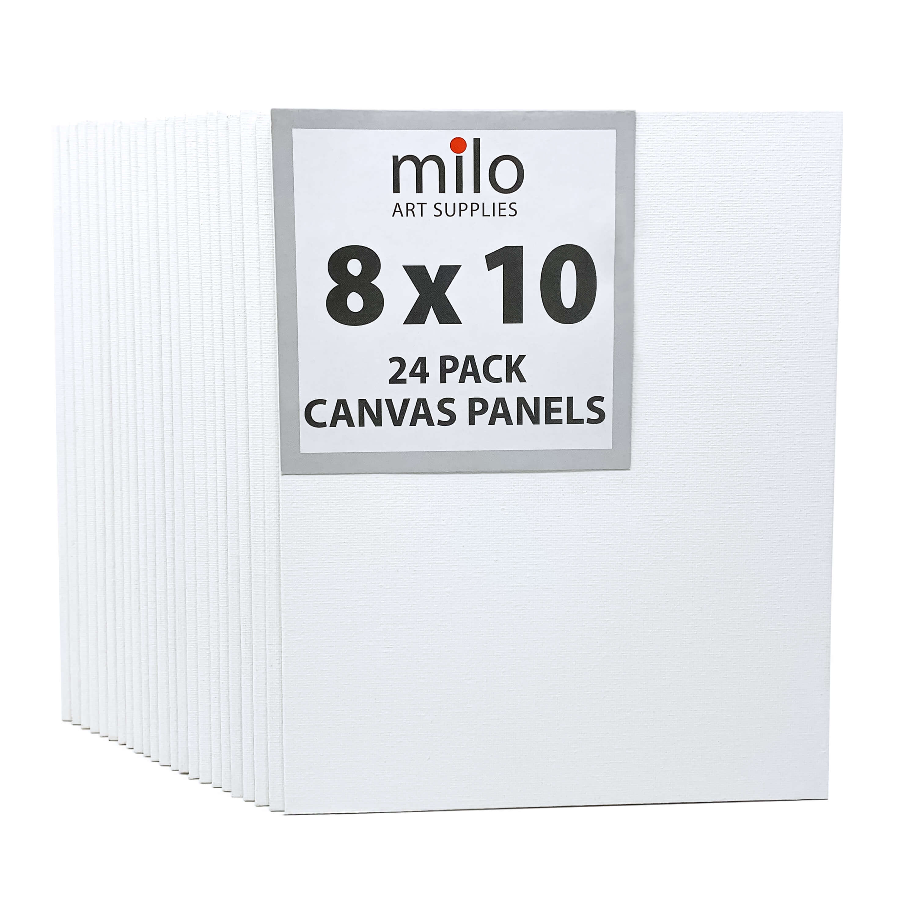 8 x 10 Canvas Panels  Pack of 24 – Milo Art Supplies