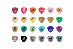 Milo Brush Tip Alcohol Markers | Set of 24