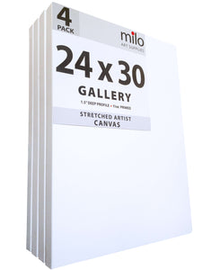 24 x 30" Stretched Canvas | Pack of 4 | 1.5" inch Profile