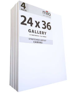 24 x 36" Stretched Canvas | Pack of 4 | 1.5" inch Profile