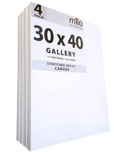 30 x 40" Stretched Canvas | Pack of 4 | 1.5" inch Profile