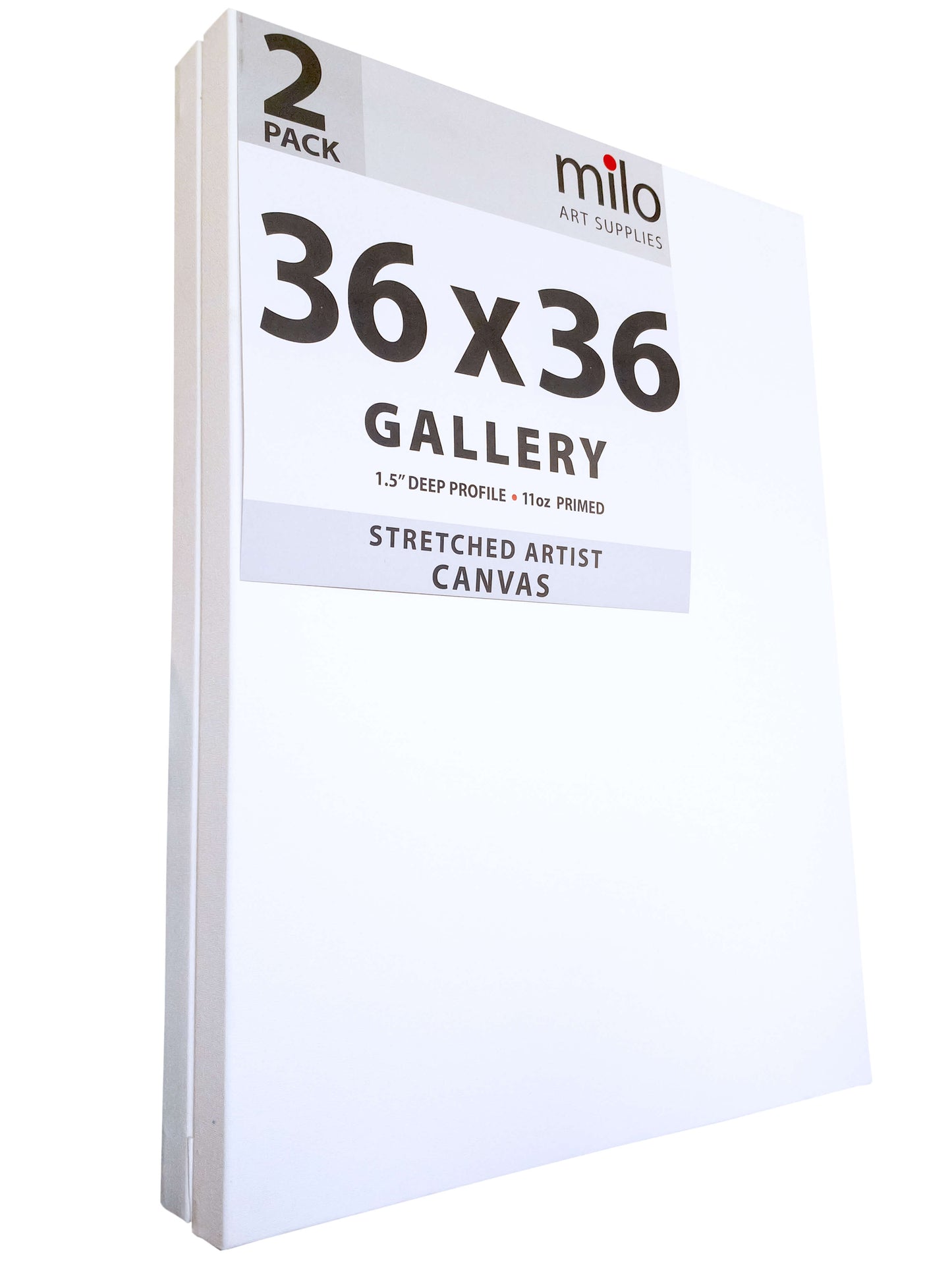 36 x 36" Stretched Canvas | Pack of 2 | 1.5" inch Profile