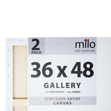 Load image into Gallery viewer, 36 x 48&quot; Stretched Canvas | Pack of 2 | 1.5&quot; inch Profile