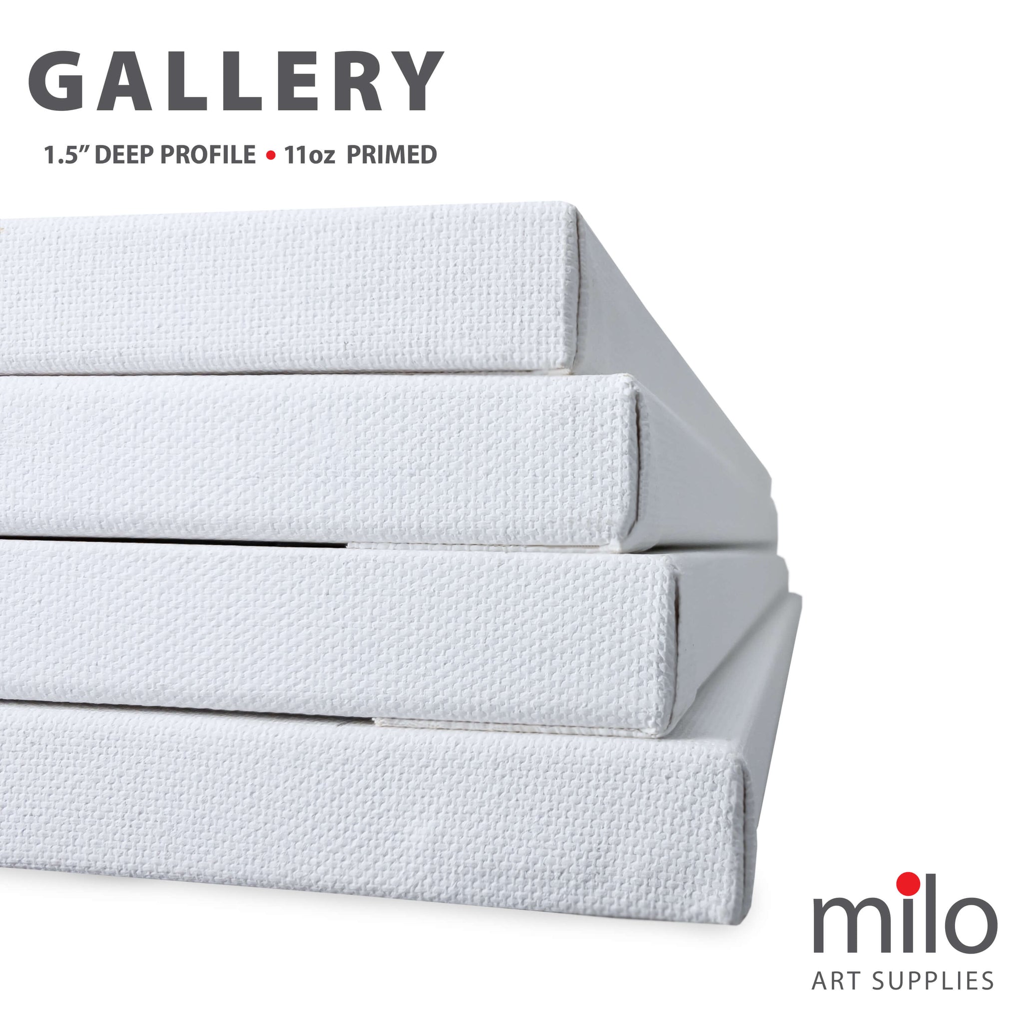 milo Stretched Artist Canvas 48x60 inches 2 Pack 1.5 inch Thick Gallery  Profile 15 oz Primed Large Canvases for Painting, Ready to Paint Art  Supplies