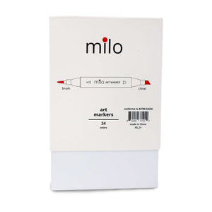 Milo Brush Tip Alcohol Markers | Set of 24