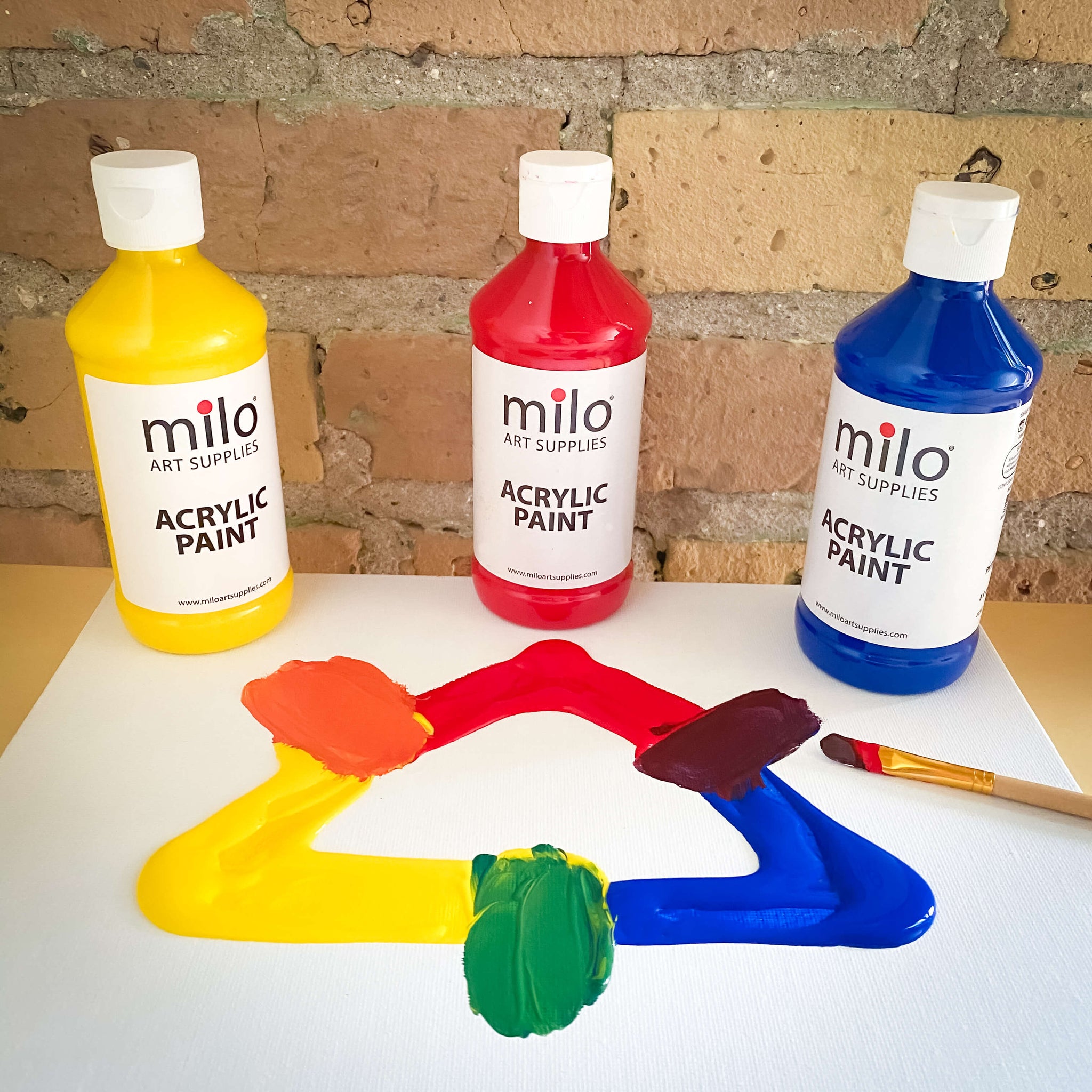 milo Metallic Acrylic Paint Set of 6 Colors, 4 oz Bottles, Made in The USA  850000371910