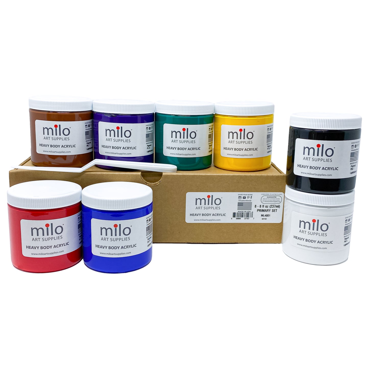 Milo Heavy Body Acrylic Paint Set of 8