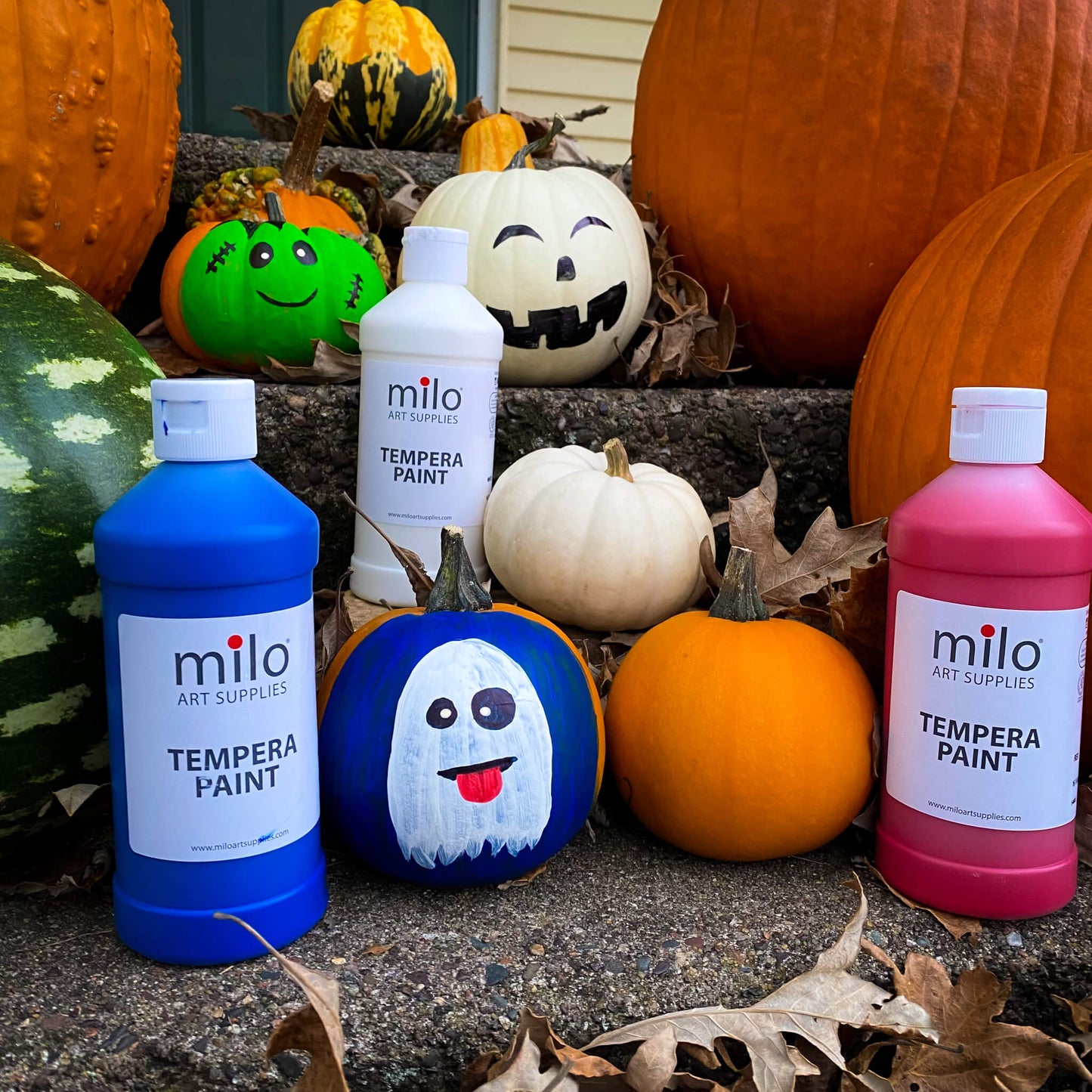 Milo Tempera Paint 16 oz Bottles Set of 8
