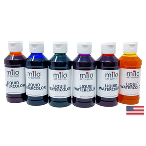 Milo Liquid Watercolor Paint 4 oz Bottles Set of 6