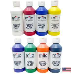 Milo Finger Paint 8 oz Bottles Set of 8