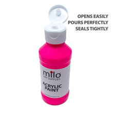 Load image into Gallery viewer, Milo Fluorescent Acrylic Paint 4 oz Bottles Set of 6