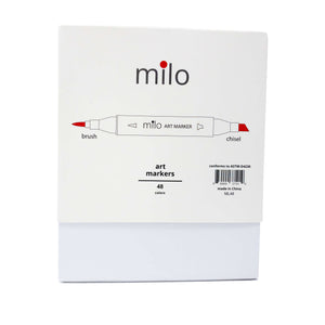 Milo Brush Tip Alcohol Markers | Set of 48