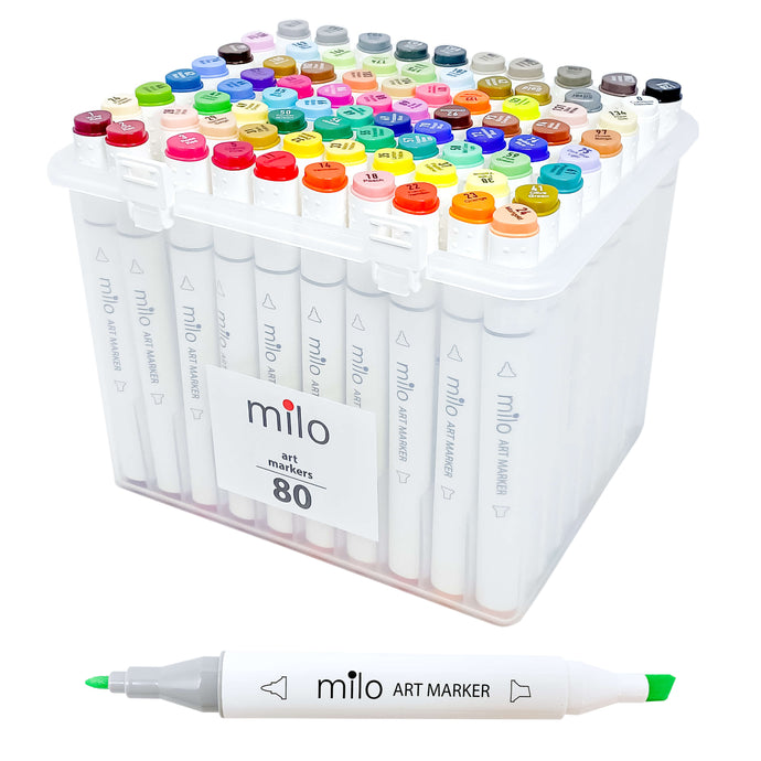 Milo Dual Tip Alcohol Markers | Set of 80